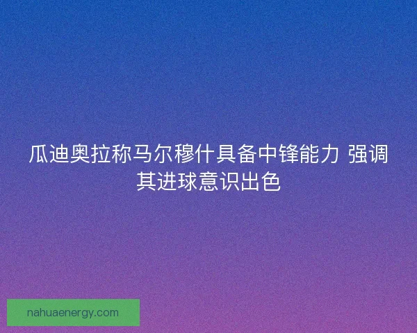 瓜迪奥拉称马尔穆什具备中锋能力 强调其进球意识出色